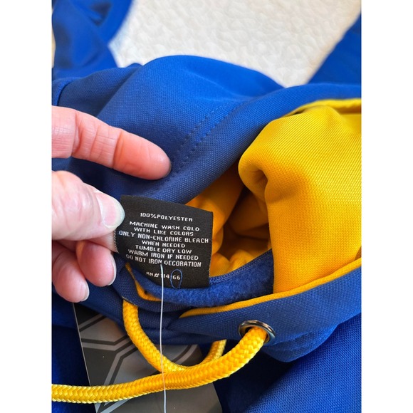 Colosseum Mens SJSU Spartans Hoodie Royal Blue Yellow Athletic Size XXL #633 - Picture 7 of 7